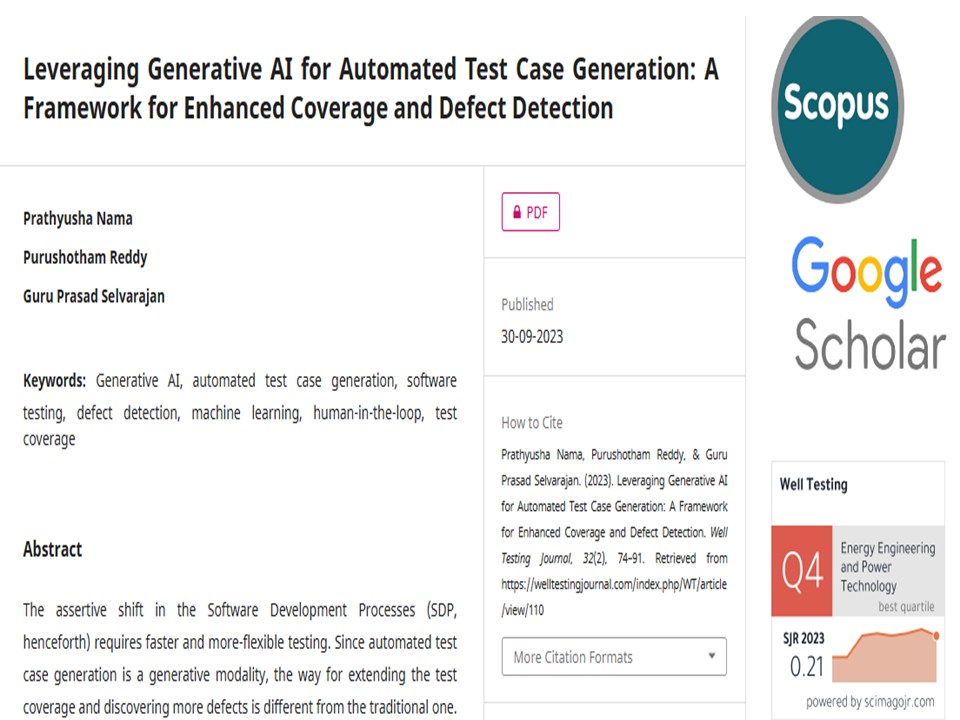 Article: Leveraging Generative AI for Automated Test Case Generation: A Framework for Enhanced Coverage and Defect Detection